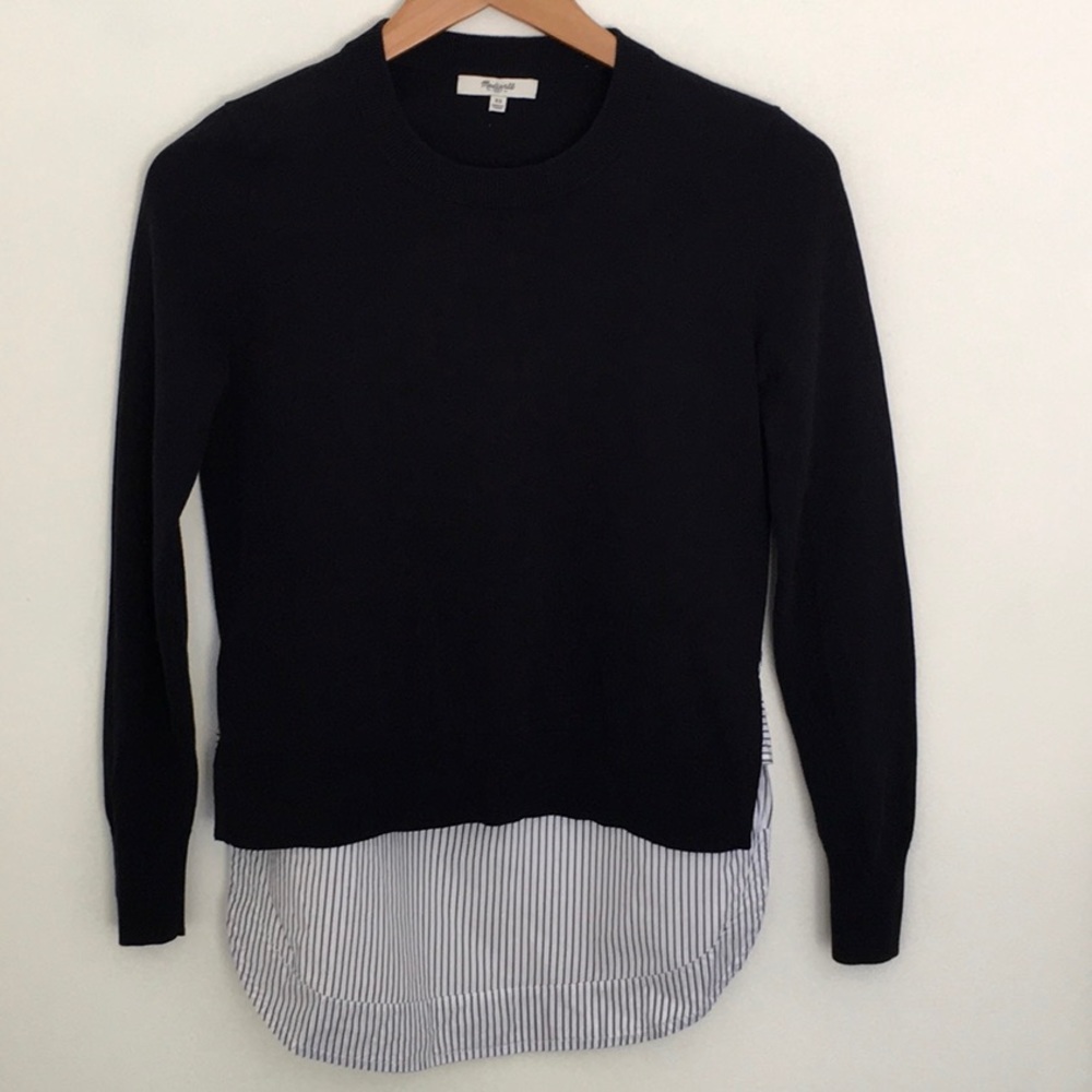 Madewell blue sweater.